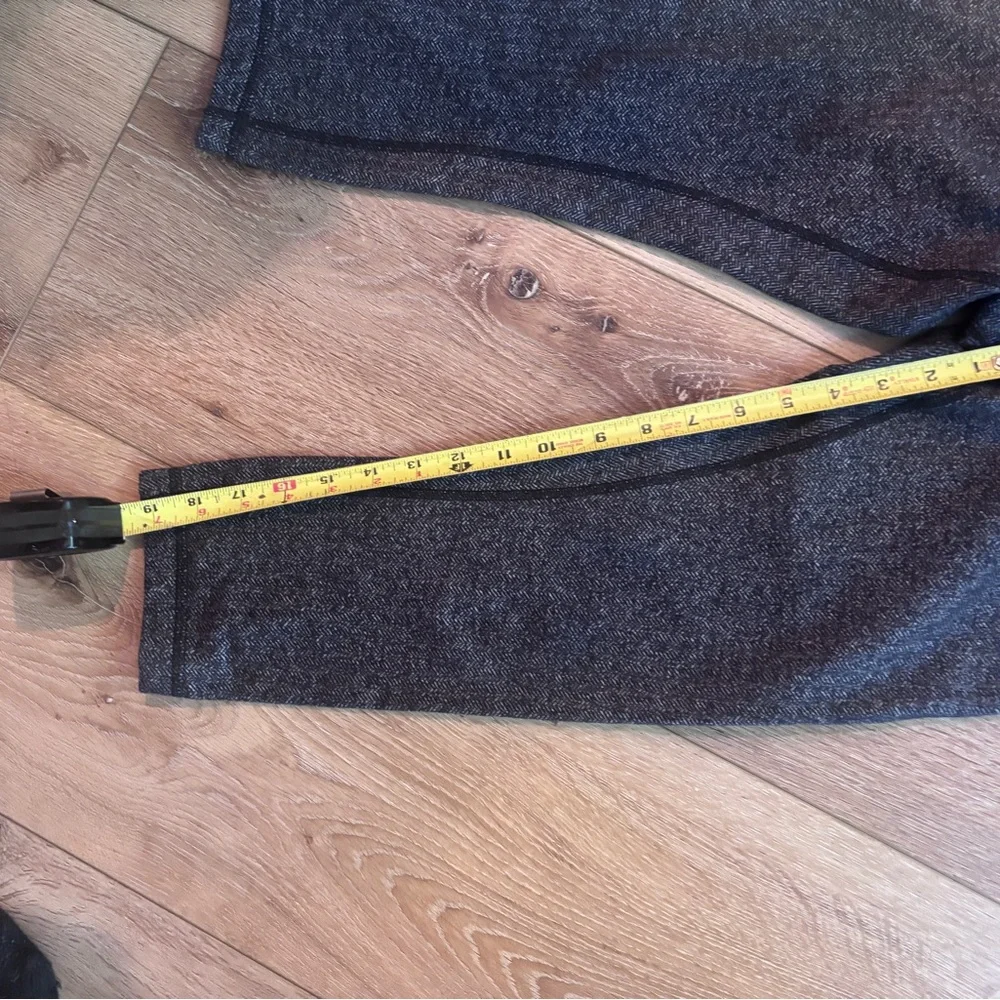 LS Scuba TOP & BOTTOM SET Lululemon herringbone black crop wunder under - Picture 6 of 8